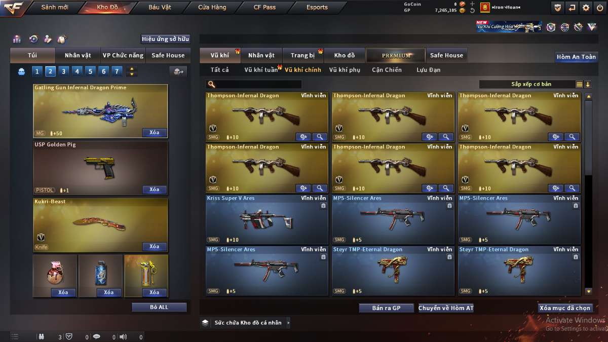 shop acc cf uy tin gia re
